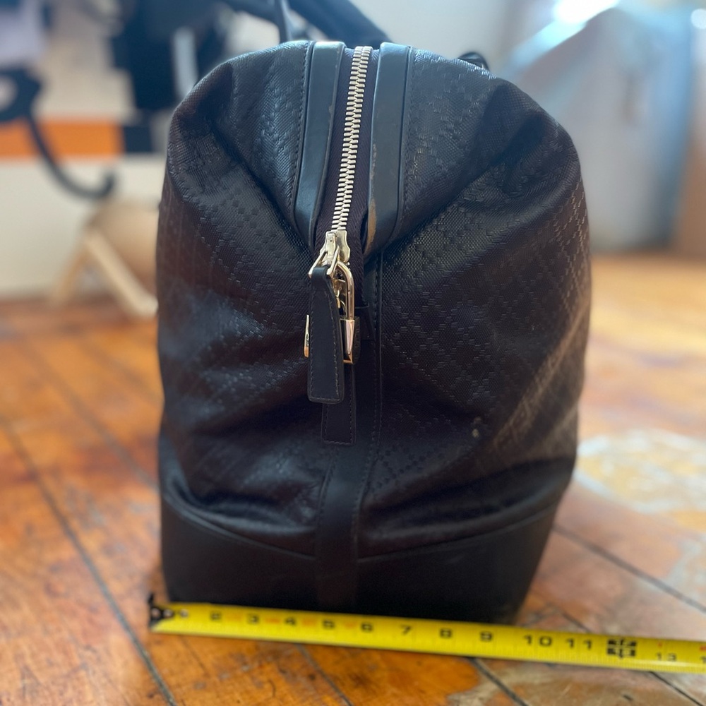 Gucci Diamante Leather Brown Weekender Travel Bag Duffle - Picture 4 of 17